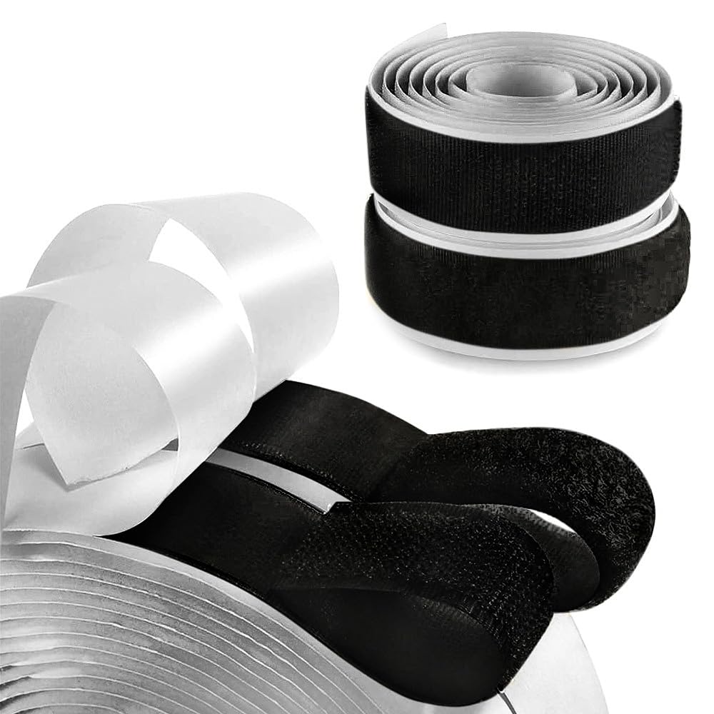 Adhesive Hook and Loop Tape Nylon Fastener Heavy Duty Sticky Back Roll
