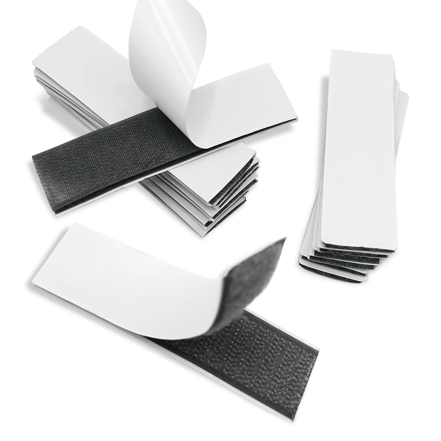 Adhesive Hook and Loop Strips Nylon Fastener Heavy Duty Sticky Back Straps 15 Sets